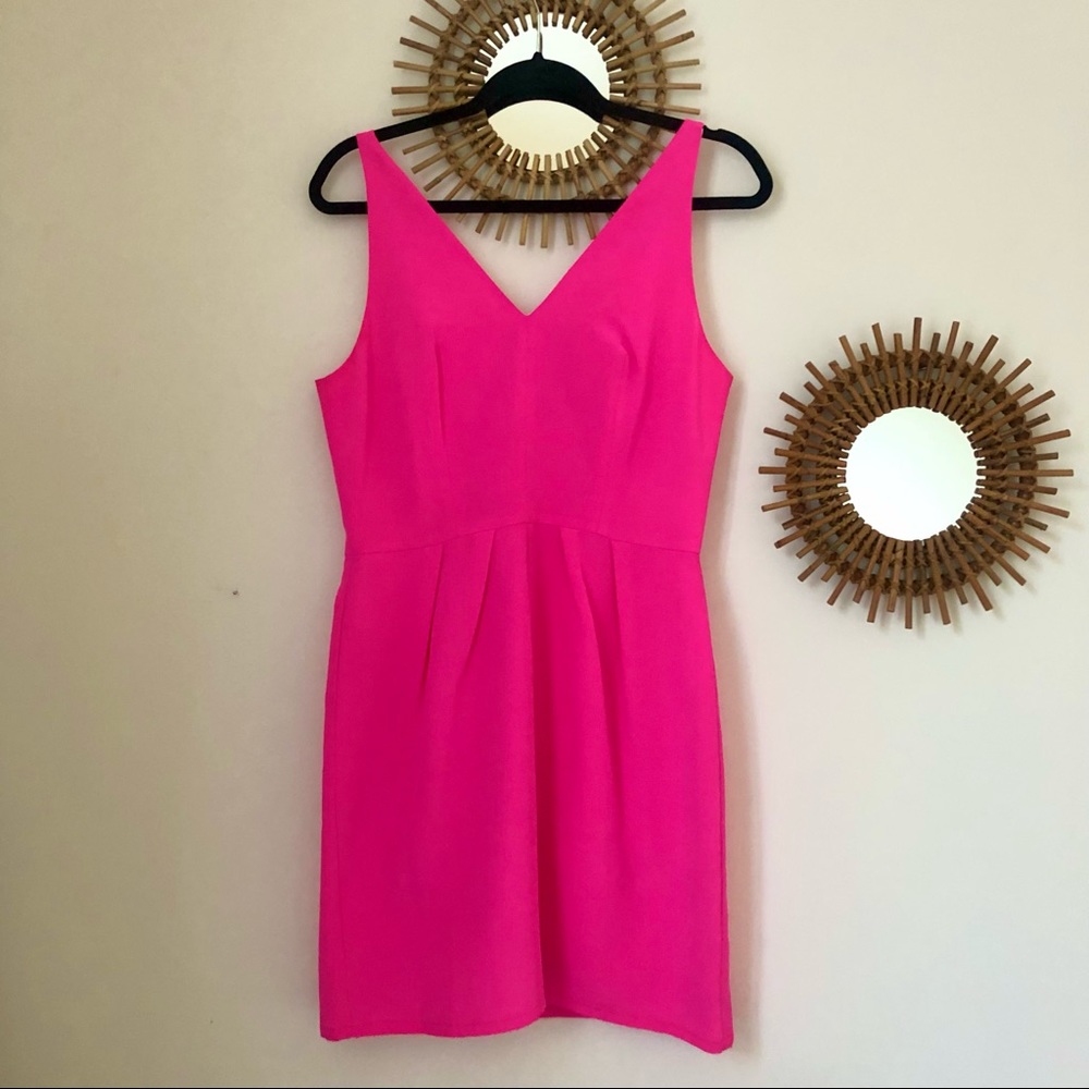 Amanda Uprichard Hot Pink Silk Mini Dress